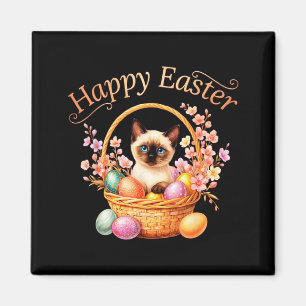 Siamese Cat Happy Easter Cute Siamese Cat Mum Magnet