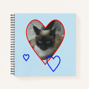 Siamese Cat In Heart Cust. Notebook