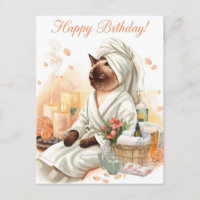Siamese Cat in Spa Birthday