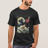 Siamese Cat Japanese Kanagawa Wave Funny Surf Anim