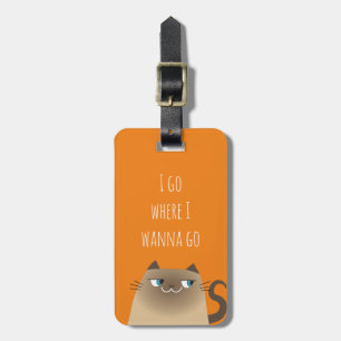 Siamese Cat Kawaii Funny Luggage Tag