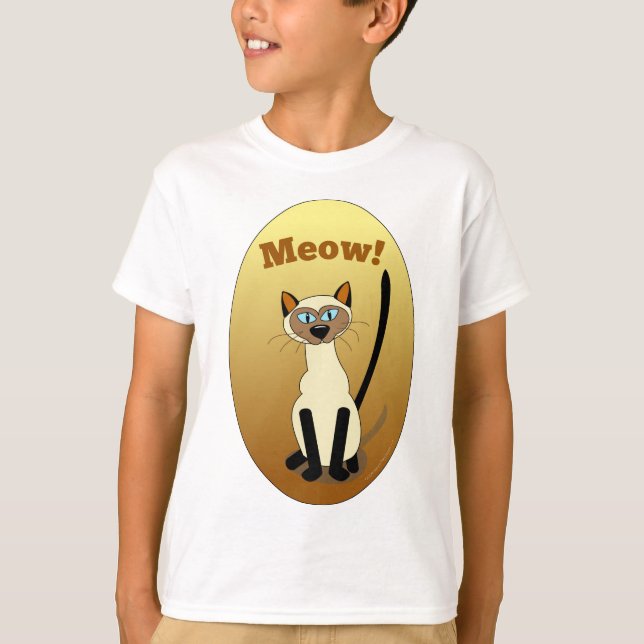 Siamese Cat Kids Shirt (Front)