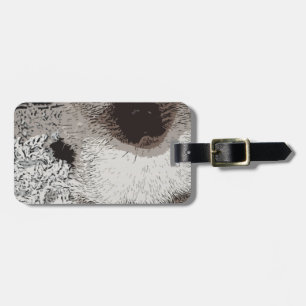 Siamese cat kitty pet animal friend family art luggage tag