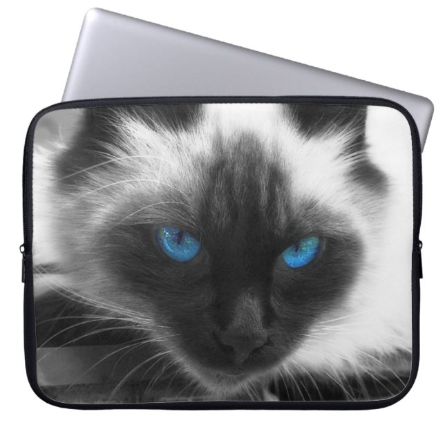 Siamese Cat Laptop Sleeve (Front)