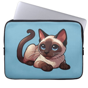 Siamese cat laptop sleeve