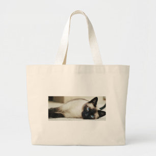 Siamese Cat Large Tote Bag