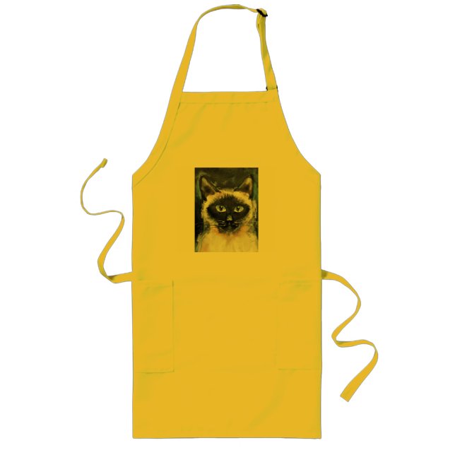 Siamese cat long apron (Front)