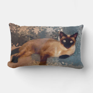 Siamese cat lumbar cushion