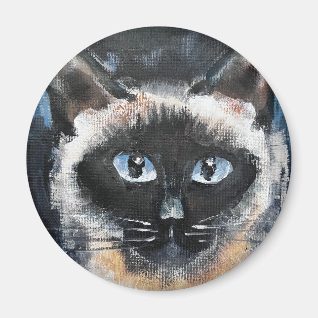 Siamese cat magnet (Front)