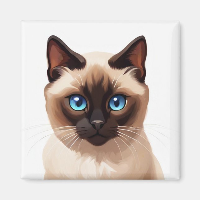 Siamese cat magnet (Front)