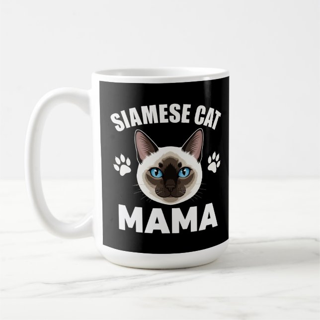 Siamese Cat Mama Coffee Mug (Left)