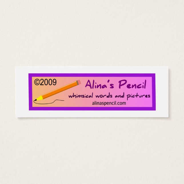 Siamese Cat Mini Bookmarks (Blue) (Back)