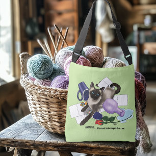 siamese Cat Mischief Funny Crossbody Bag