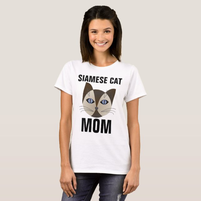 SIAMESE CAT MOM t-shirts (Front Full)