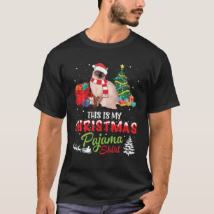 Siamese Cat Noel Costume Present This Is My Christ T-Shirt