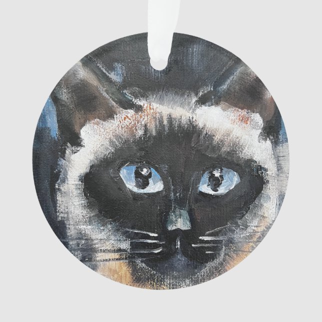 Siamese cat ornament (Front)