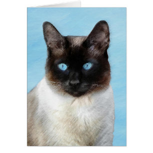 Siamese Cat Painting - Cute Original Cat Art
