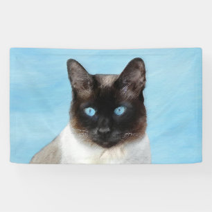 Siamese Cat Painting - Cute Original Cat Art Banner