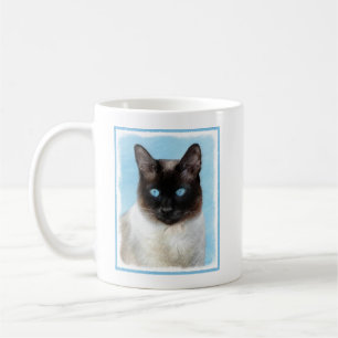 Siamese Cat Painting - Cute Original Cat Art Coffee Mug