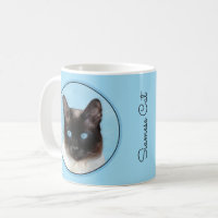 Siamese Cat Painting - Cute Original Cat Art