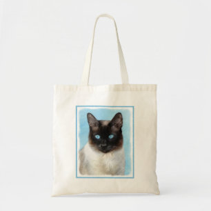 Siamese Cat Painting - Cute Original Cat Art Tote Bag