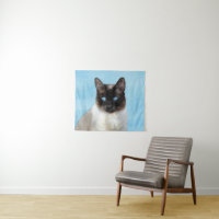 Siamese Cat Painting Original Animal Art