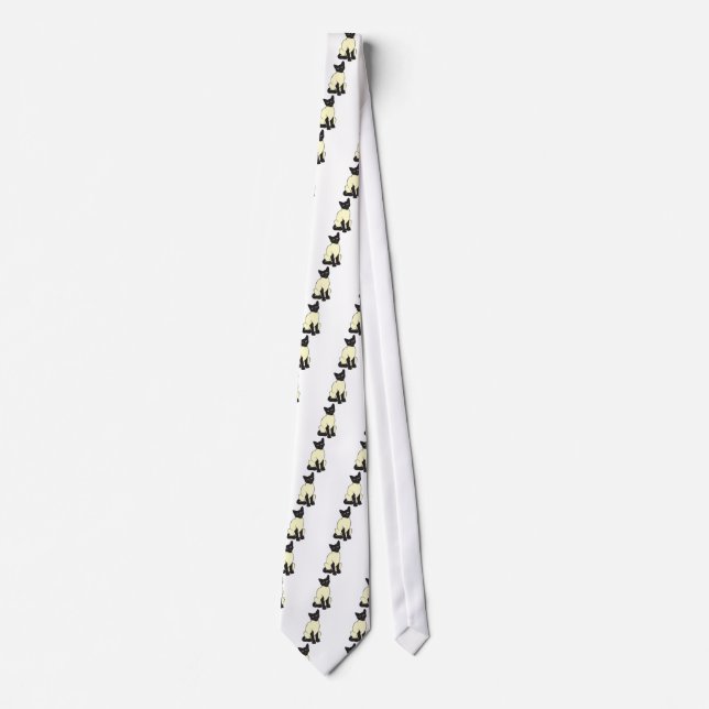 Siamese Cat Pet Cute Destiny Animals Tie (Front)