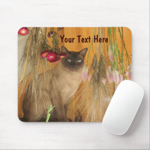Siamese Cat Posing Animal Photography Mousepad #3