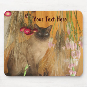 Siamese Cat Posing Animal Photography Mousepad #3