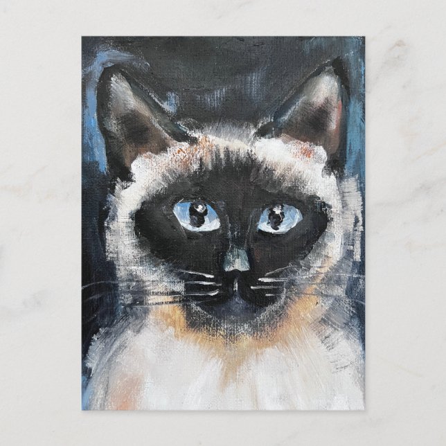 Siamese cat postcard (Front)