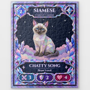 Siamese Cat, Rainbow Foil Art Jigsaw Puzzle