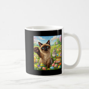 Siamese Cat Selfie Bunny Cute Easter Spring Eggs Coffee Mug