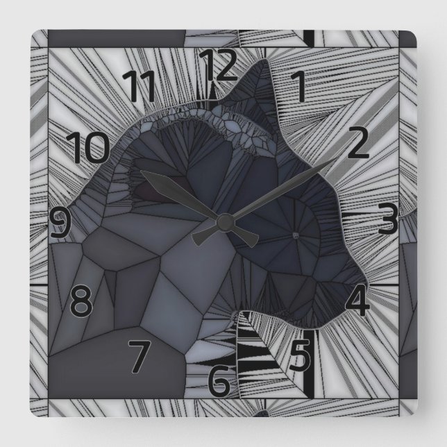 Siamese Cat Stained Glass Style Design Wall Clock (Front)