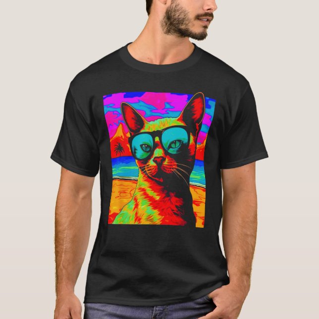 Siamese Cat Summer T-Shirt (Front)