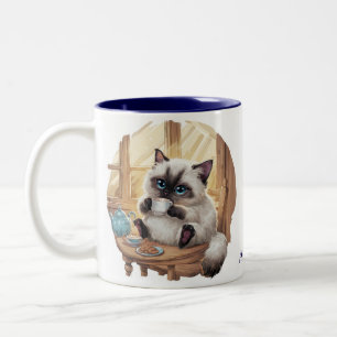 Siamese Cat & Tea Cup Mug