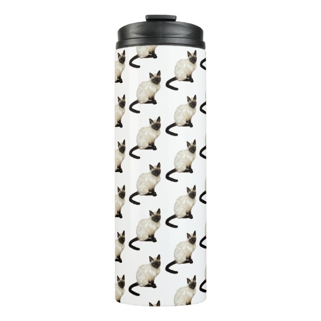 Siamese Cat Thermal Tumbler (Front)