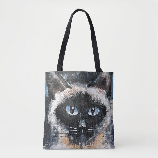 Siamese cat tote bag (Front)
