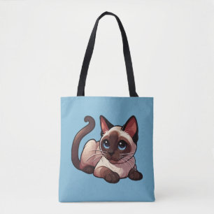 Siamese cat tote bag