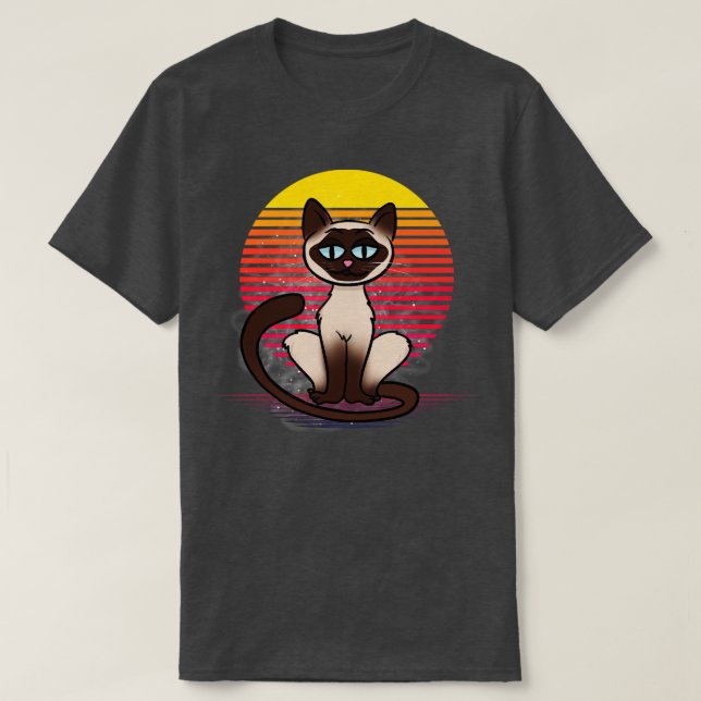 Siamese Cat Vapour T-Shirt (Design Front)