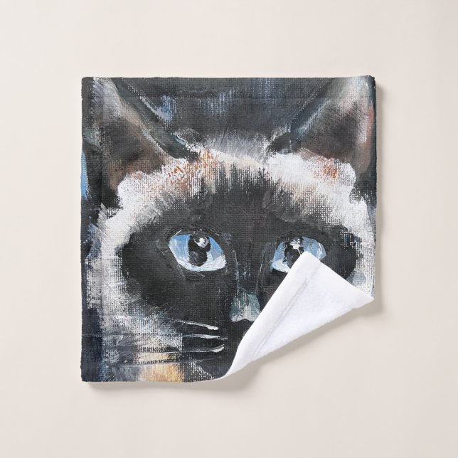 Siamese cat wash cloth (Wash Cloth)