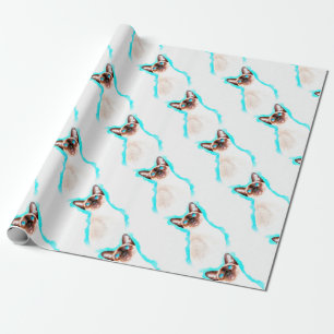 Siamese Cat Watercolor Art Wrapping Paper