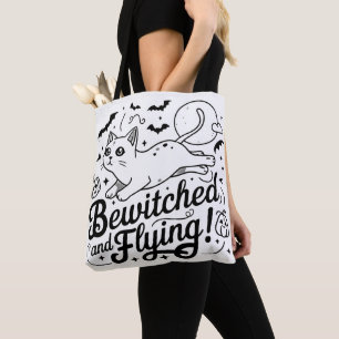 Siamese cat Whispers: Magic in halloween Night Tote Bag