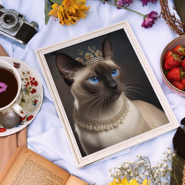 Siamese Cat With A Crown Poster (Creator Uploaded)