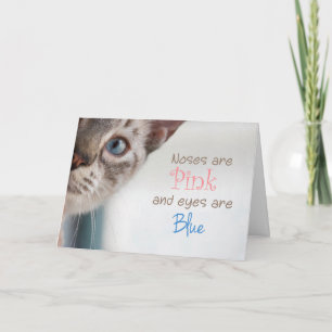 Siamese Cat with Blue Eyes Pink Nose Mother's Day Card