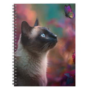 Siamese Cat with Butterfly Notebook