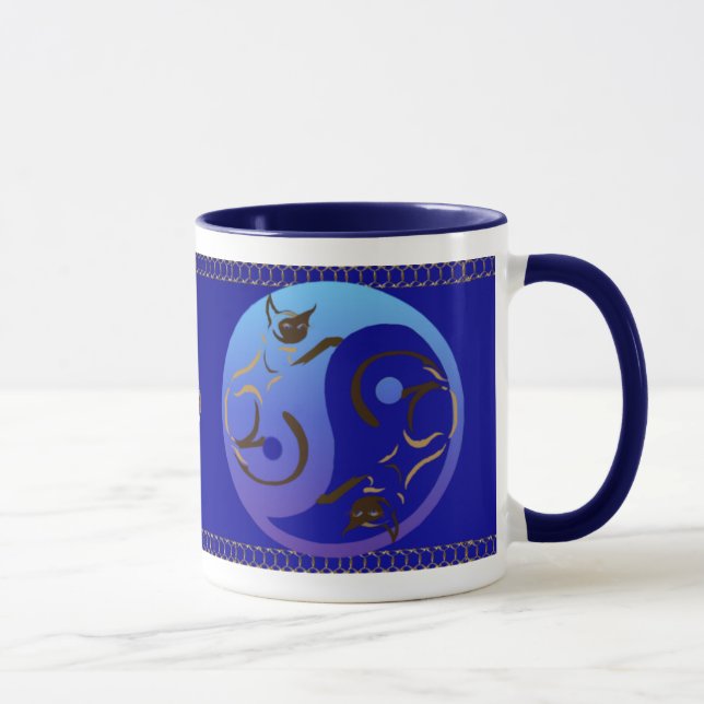 Siamese Cat Yin and Yang Mug (Right)