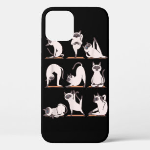 Siamese Cat Yoga T-Shirt iPhone 12 Case