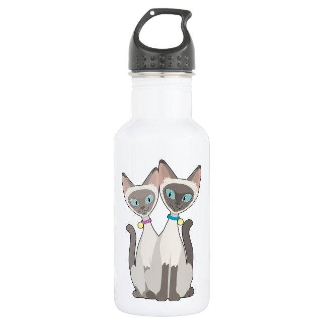 Siamese Cats 532 Ml Water Bottle (Front)