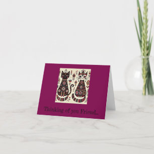Siamese Cats for you Thank You Card