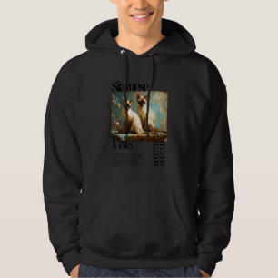Siamese Cats Lovers Owners Fine Art Oil Paints Kit Hoodie